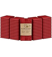 Softolle 100% Cotton Ring Spun Wash Cloths – Bulk Pack of Washcloths – 12x12 Inches – Wash Cloth ...
