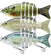 TRUSCEND Fishing Lures for Freshwater and Saltwater, Lifelike Swimbait for Bass Trout Crappie Wal...