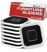 Upgrade Furniture Sliders, Furniture Sliders for Carpets, 8 PCS 4.3" Moving Pads with Anti-Slip G...