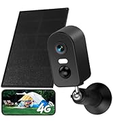 KKB No WiFi Security Camera, 4G LTE Cellular Solar Cameras Outdoor with Built-in SIM, 2K Wireless...