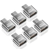 Duttek USB C to USB Adapter 6 Pack, Type C Male to USB 2.0 Type A Female Extension Connector Supp...