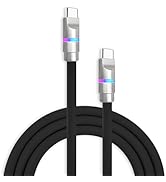 chubbycable Neon Chubby - Fast Charge Cable with Smart Light RGB Color Gradual Light Up 100W Char...