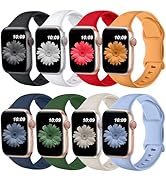 Brigtlaiff 8 Pack Bands Compatible with Apple Watch Band 38mm 40mm 41mm 42mm 44mm 45mm 46mm 49mm ...
