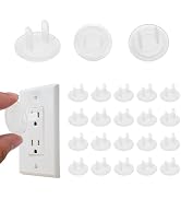 MECCANIXITY 20 Pack Outlet Covers Proofing, Electrical Safety Plug Covers Outlets Socket Proof Ca...