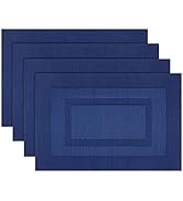 PIGCHCY Placemats,Washable Vinyl Woven Table Mats,Elegant Placemats for Dining Table Set of 4 (18...