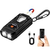 Ciwuzxs EDC Flashlight Clip-On Light, Mini Keychain Flashlight, 7 Lighting Modes Compact Pocket C...