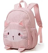 mommore Corduroy Toddler Backpack for Girls 2-4, 3D Cute Kindergarten Backpack for Boys Girls - 1...