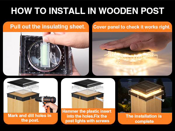 solar fence post lights
