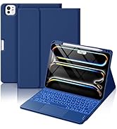 Hamile for iPad Pro 11-inch Case with Keyboard (M4) - Magnetic Wireless Keyboard with Multi-Touch...
