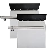 GaeaAuto 24"x24" Stainless Steel Quarter Fender Set Mud Flap Hangers fit for Semi Truck, 2PCS