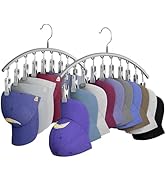 Yecuip Hat Hangers for Closet, Metal Hat Organizer for Baseball Caps 2 Pack Door Hat Racks for Ba...