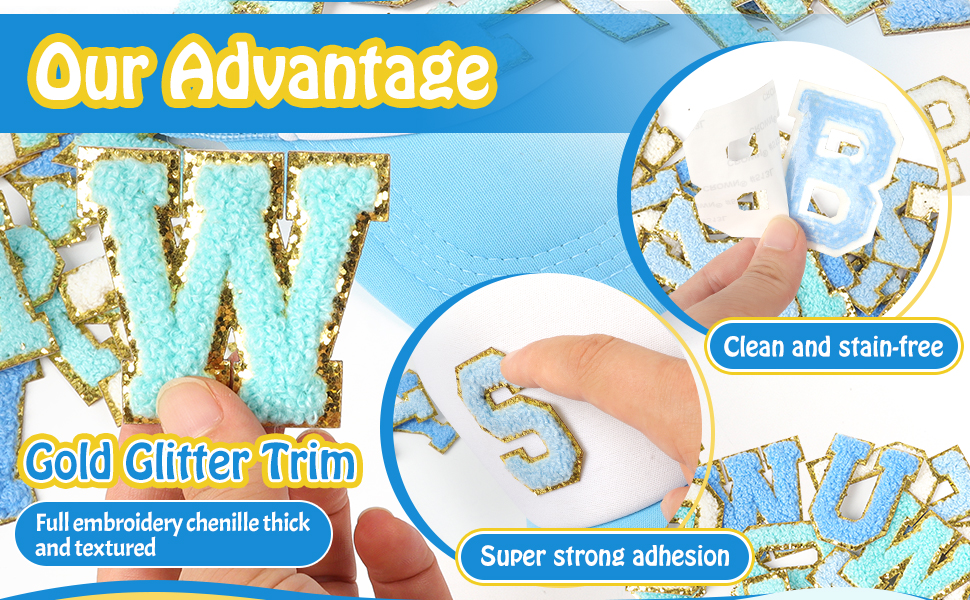 chenille letter pactehs 