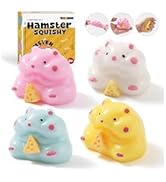 4Pcs Taba Animal Hamster Squishy Toys, Handmade Cute Anxiety Stress Relief Toys,Decompression Squ...