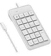 LOONASA Wired USB C Number Pad - 23 Keys Type C Numeric Keypad Upgraded 10 Key USB Keyboard Finan...