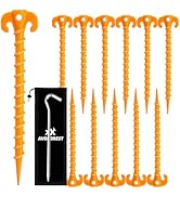 12pcs Tent Stakes,AVOFOREST 8 inch Heavy Duty Stakes Novelty Portable Gound Stakes for Beach,Gard...