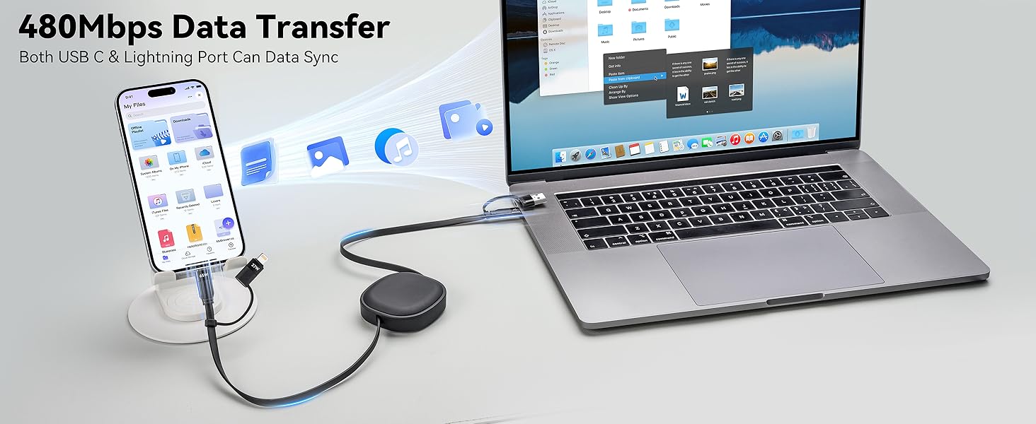 Both USB-C &amp;amp; Lightning Port Can Data Sync