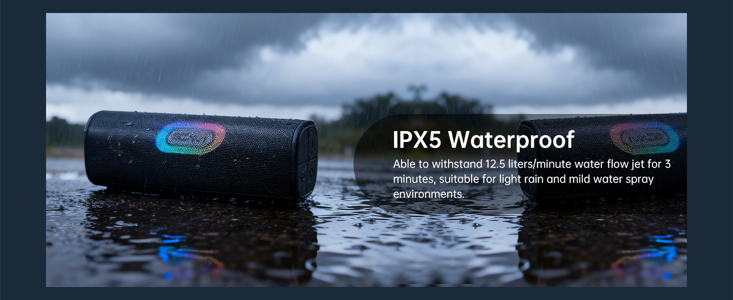 IPX5 waterproof, but don&amp;#39;t sink it under water