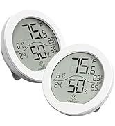 Indoor Thermometer Digital Hygrometer 2 Pack – Room Thermometer and Humidity Gauge – LCD Hygromet...