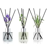 3 Pack Fragrance Reed Diffuser, 50ML Lavender Jasmine Lemongrass Aromatherapy Diffuser Set with 1...
