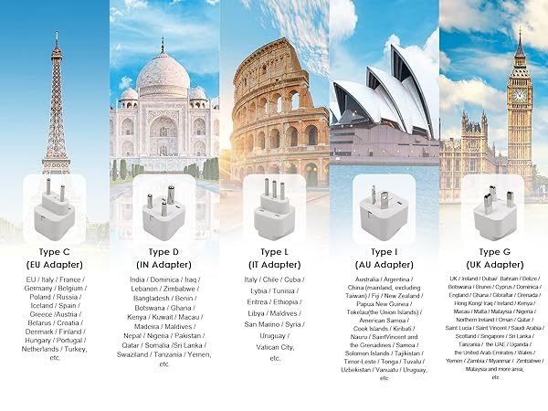 ALLWEI International Travel Adapter 220V to 110V Power Voltage Converter