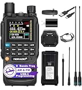 TIDRADIO TD-H3 Ham Radio Multi-Band Two Way Radio with AirBand &amp; TD-771 Long Antenna,USB-C Progra...