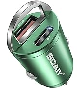 Ultra-Mini USB C Car Charger, 30W Fast Charging Car Charger, PD &amp; QC 3.0 USB Car Charger Adapter ...