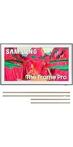 Samsung QN65LS03FWFXZA 65 Inch The Frame Wireless 4K Neo QLED TV with a VG-SCFF65TKBZA Customizable ...