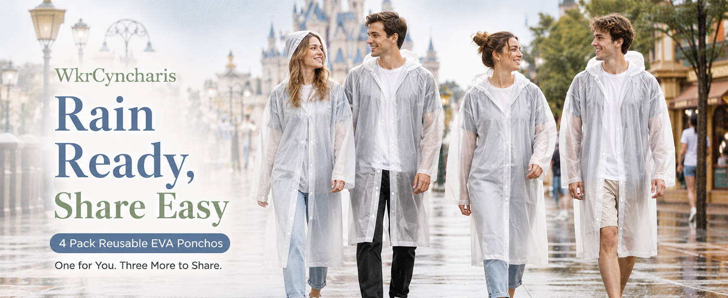 4 Pack poncho