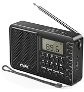 Pecsu Portable Radio AM FM SW, Digital Shortwave Radio with MP3 Player, Mini Radio Supports USB S...