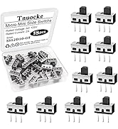 Tnuocke 18PCS 5mm High Knob Vertical Micro Mini Slide Switchs,3 Pin 2 Position 1P2T SPDT Toggle S...