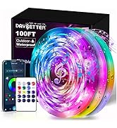 DAYBETTER 100 ft Outdoor Led Strip Lights Waterproof, Smart Light Strips with App Voice Control R...