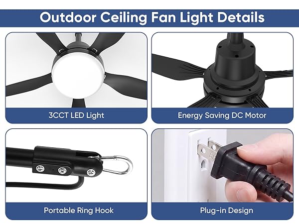 plug in ceiling fan