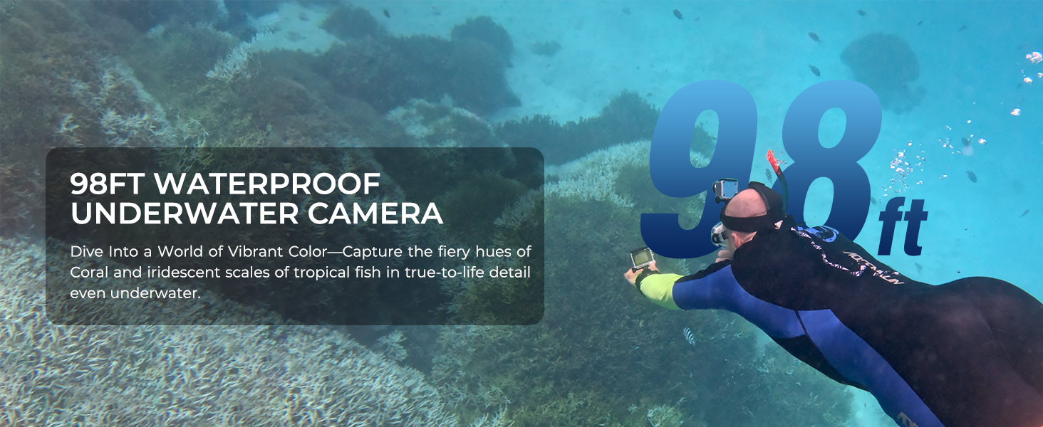 98FT WATERPROOF UNDERWATER CAMERA