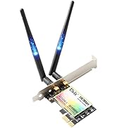 Ubit 11AC1200A PCIe Wireless Card, Up to 1200 Mbit/s, Wireless Dual-Band Gigabit WLAN WiFi Adapte...