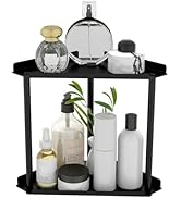 FLE Corner Bathroom Counter Organizer, 2 Tier Countertop Corner Shelf,Makeup Organizer and Storag...