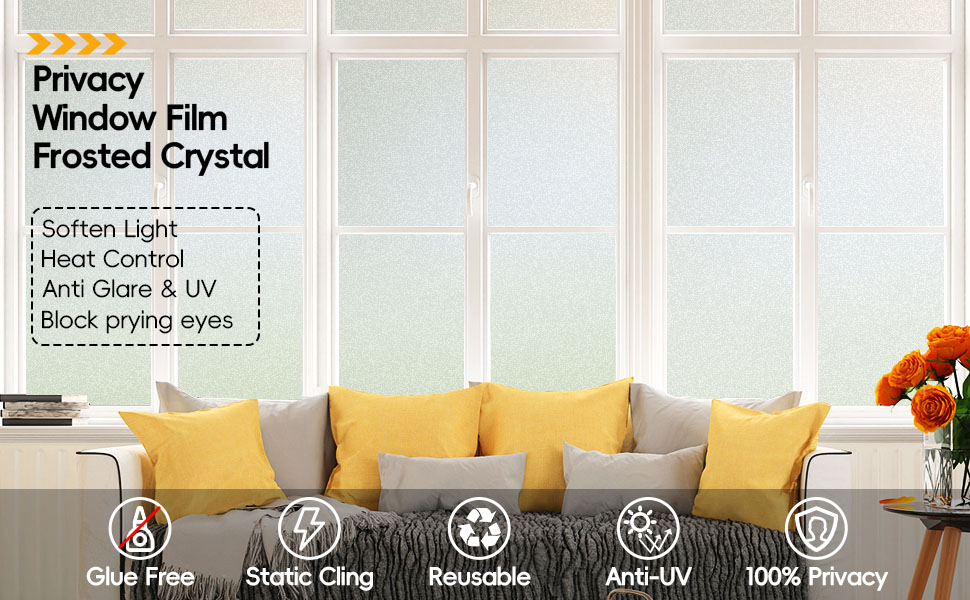 Frosted window privacy film