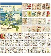 537pcs Vintage Journaling Supplies Kit with Washi Stickers- Ephemera Book with Botanical Sticker,...