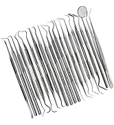 Professional Dental Tarter Scraper Tool Pick, Double Ended Tartar Plaque Remover for Teeth, Tooth...