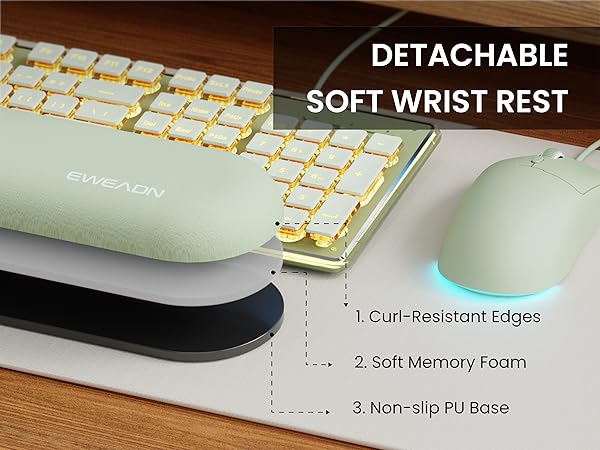 keyboard and mouse wrist rest set