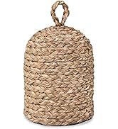 PEMAR Natural Wicker Door Stopper with Handle, Decorative Door Stop, Heavy Indoor Doorstop, Rusti...