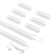 YULINKCO 4FT LED Shop Lights, 2300LM 6500K Bright White LED Integrated Fixture, 20W Linkable Gara...