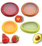 Winb Set of 4 Reusable Fruit and Veggie Savers - Ideal for Avocados, Tomatoes, Apples, Garlic, On...