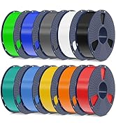 SUNLU 3D Printer Filament Bundle, PLA Plus Filament 10KG 1.75mm, Neatly Wound Filament for Most 3...