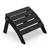 SUUNYN Adirondack Ottoman Footrest for Adirondack Chair, All-Weather HDPE Outdoor Foot Stool, Fol...