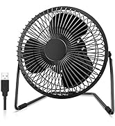 EasyAcc 6 Inch USB Desk Fan, Small USB Desk Fan, [Small Quiet Strong Airflow and 360° Rotating Pe...