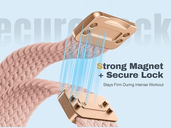 Strong Magnet + Secure Lock Stays Firm During Intense Workout