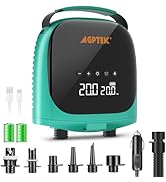 AGPTEK Paddle Board Pump Electric Sup Air Pump 20PSI Portable, Auto-Off 12V DC Car Connector for ...
