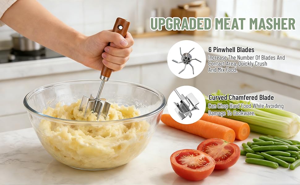stainless steel meat masher