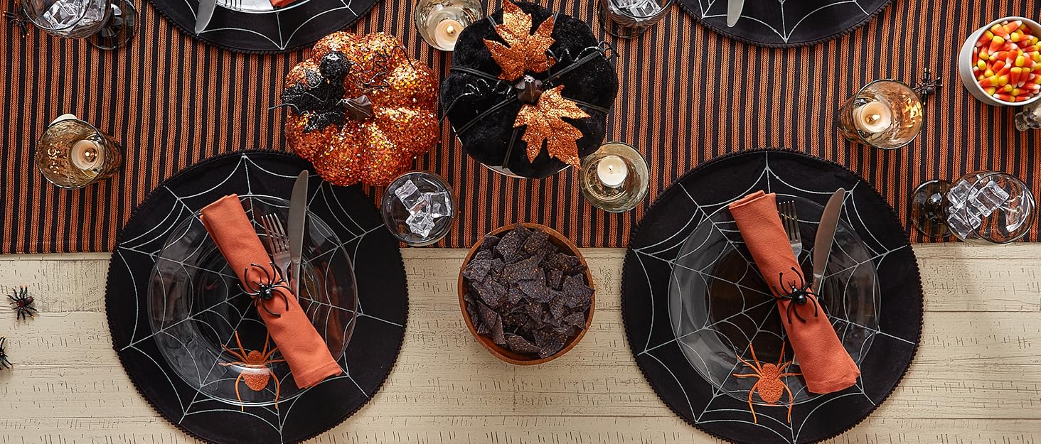 Halloween themed tablescape