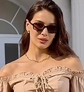 Colrea Trendy Rectangle Polarized Sunglasses for Women Men Retro Small Square Sun Glasses Vintage...